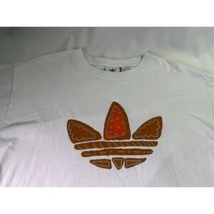 Adidas Originals Gingerbread Trefoil T-Shirt White Christmas Holiday Men Size XL